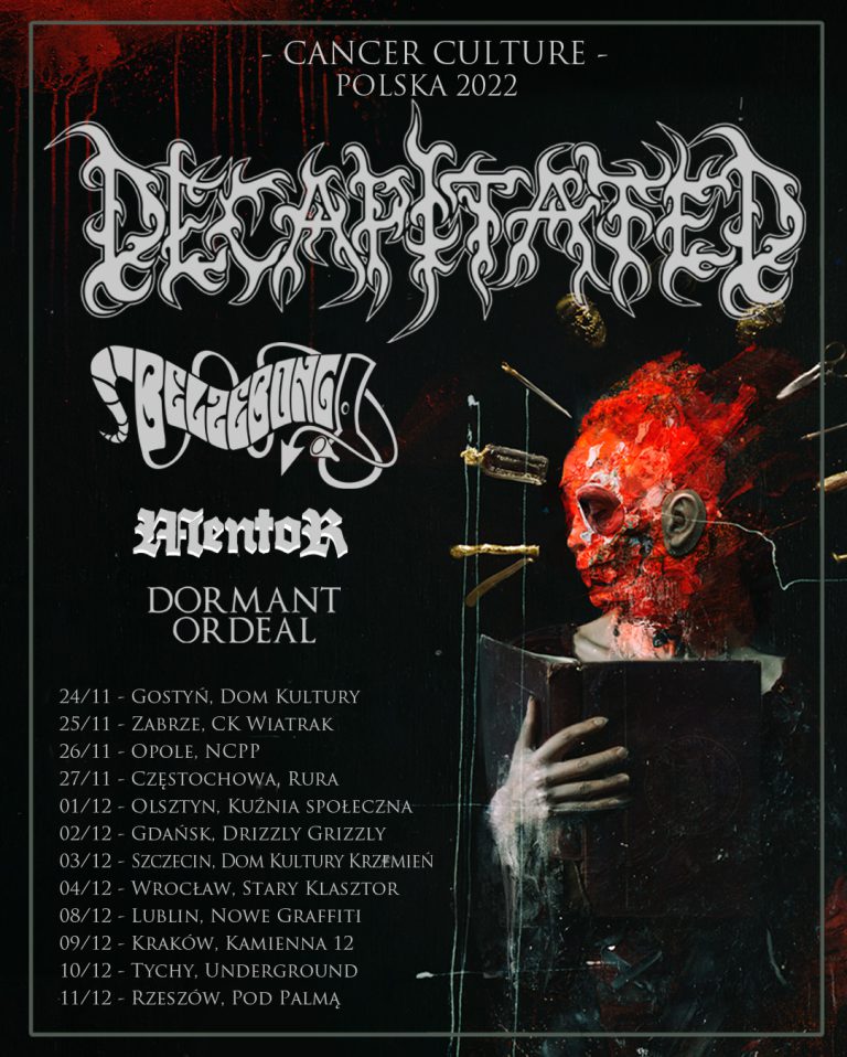 DECAPITATED ogłasza terminy polskiej trasy. Wcześniej zagra tour po Europie