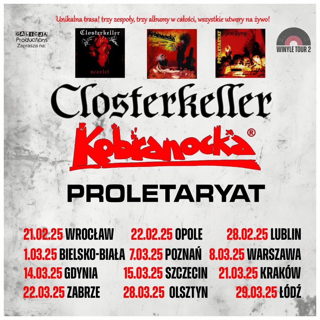 Winyle Tour, Kobranocka, Closterkeller, Proletaryat